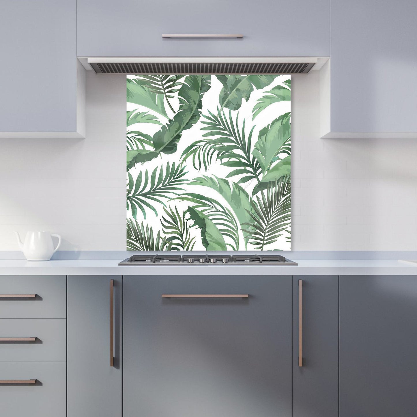 Trendy Tropical Leaves Kitchen Splashback