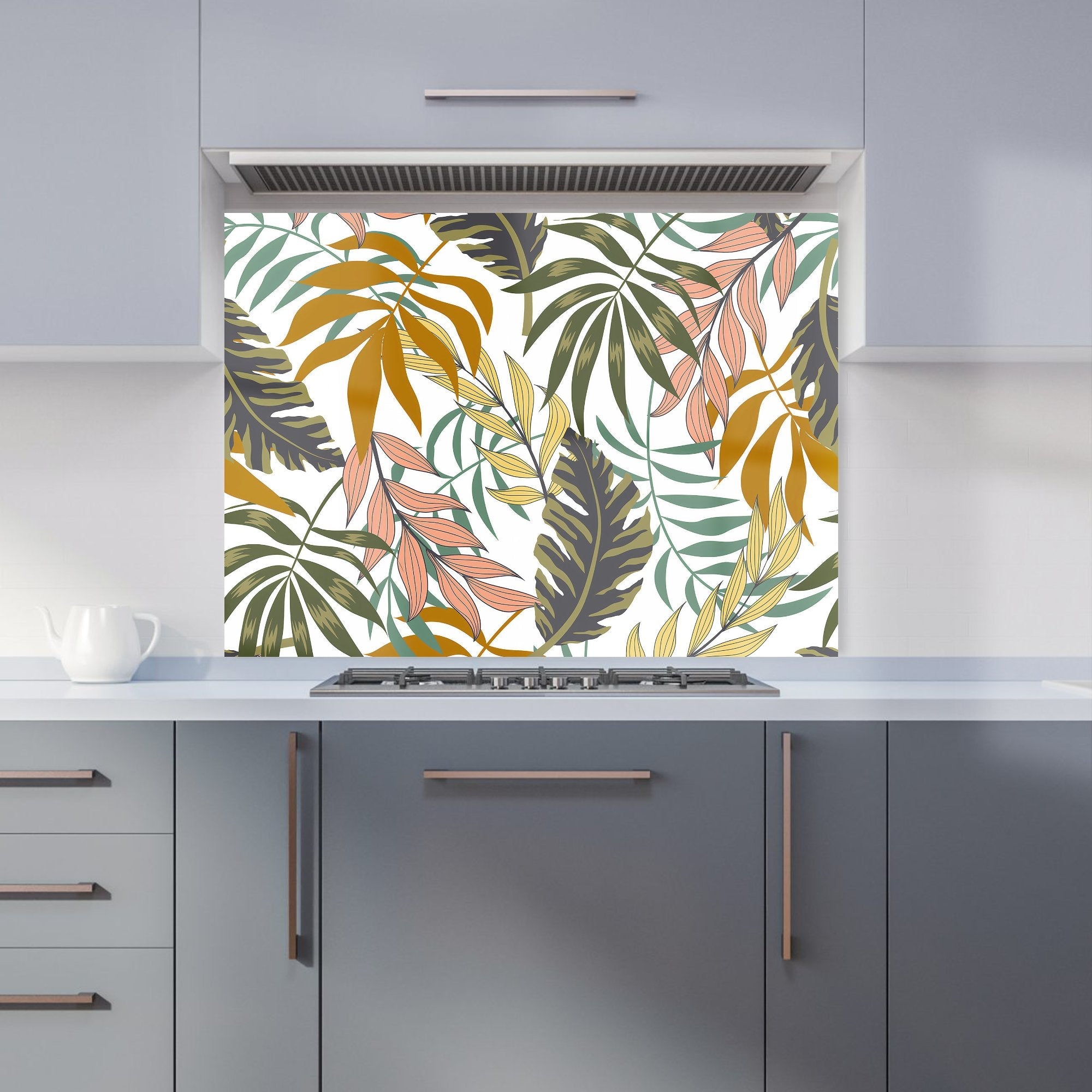Tropical Leaves Kitchen Splashback