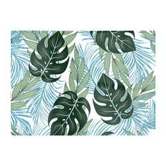 Tropical Pattern Bright Plants Flowers Glass Chopping Board