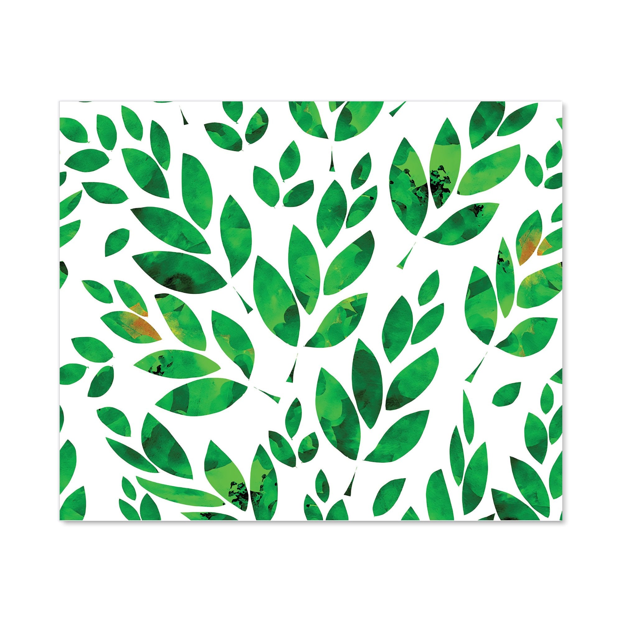 Watercolor Abstract Leaves Kitchen Splashback