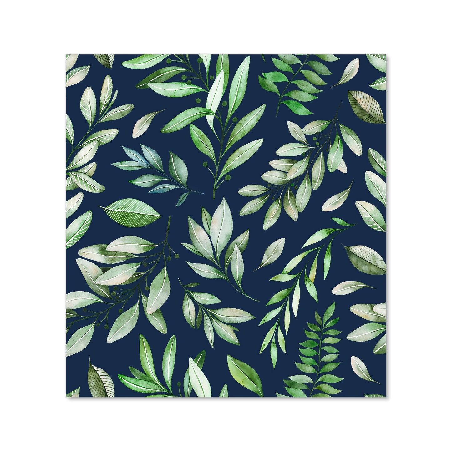 Watercolor Leaves Kitchen Splashback