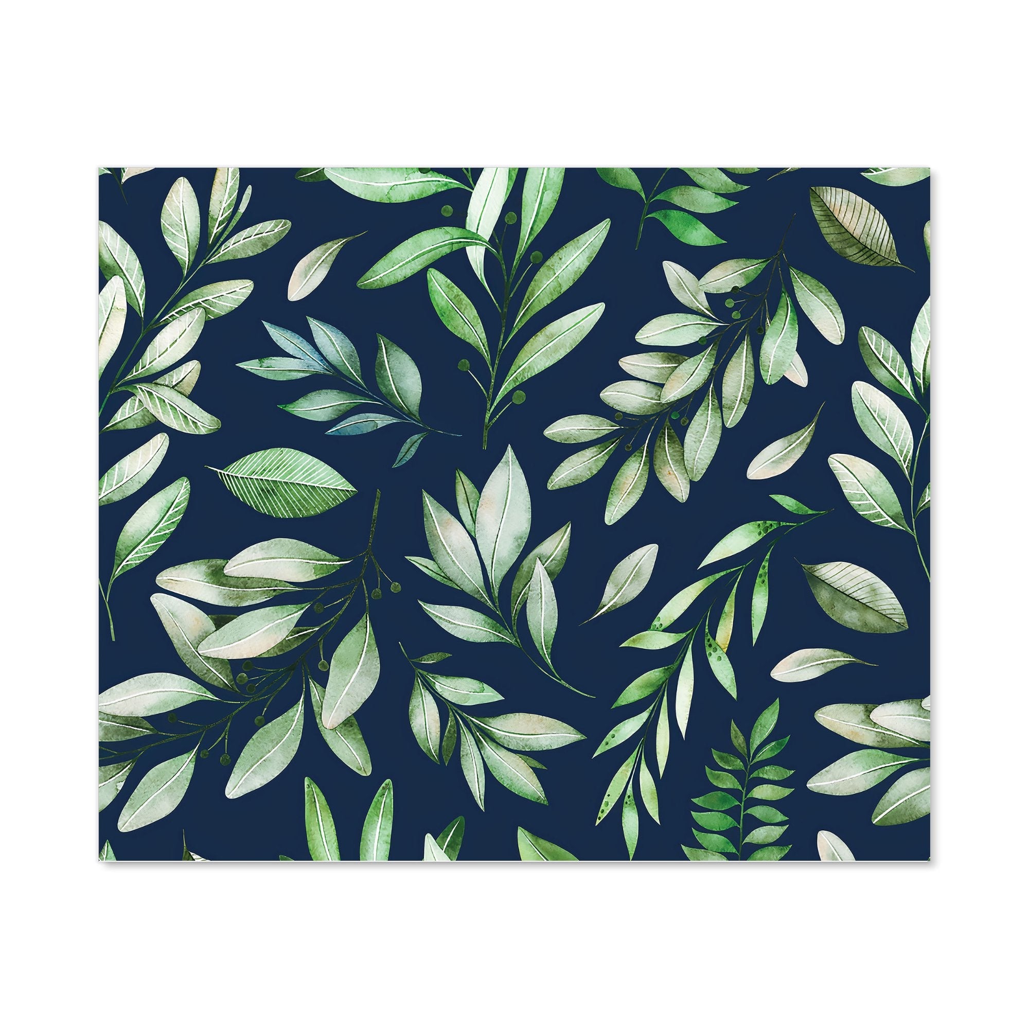 Watercolor Leaves Kitchen Splashback