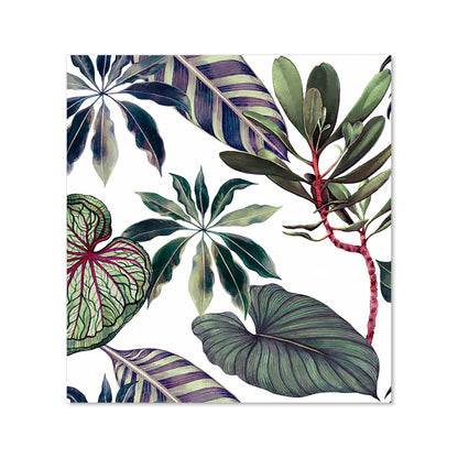 Watercolor Tropical Leaf Kitchen Splashback