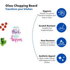 When You Think Positive Good Things Happen Glass Chopping Board