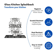 You Are Stronger Than You Think Kitchen Splashback