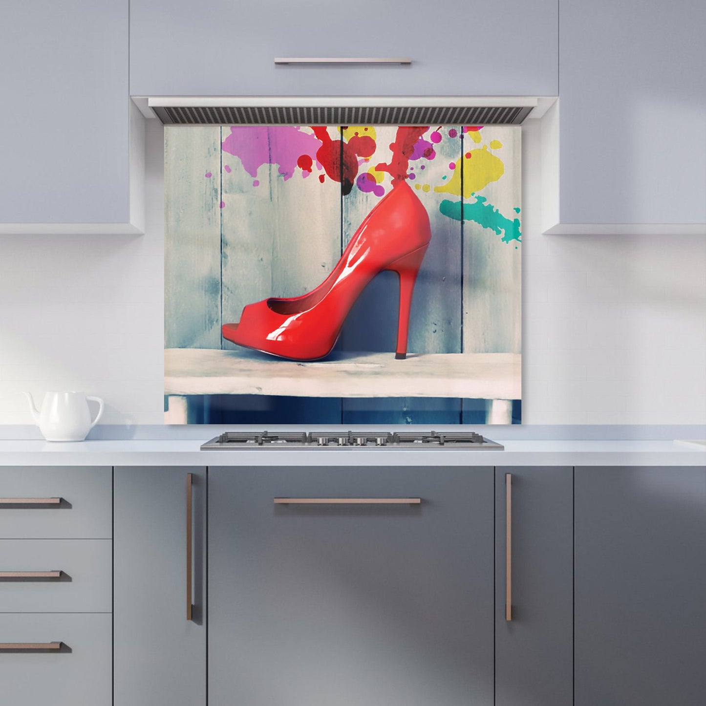 Retro Red Shoes Kitchen Splashback