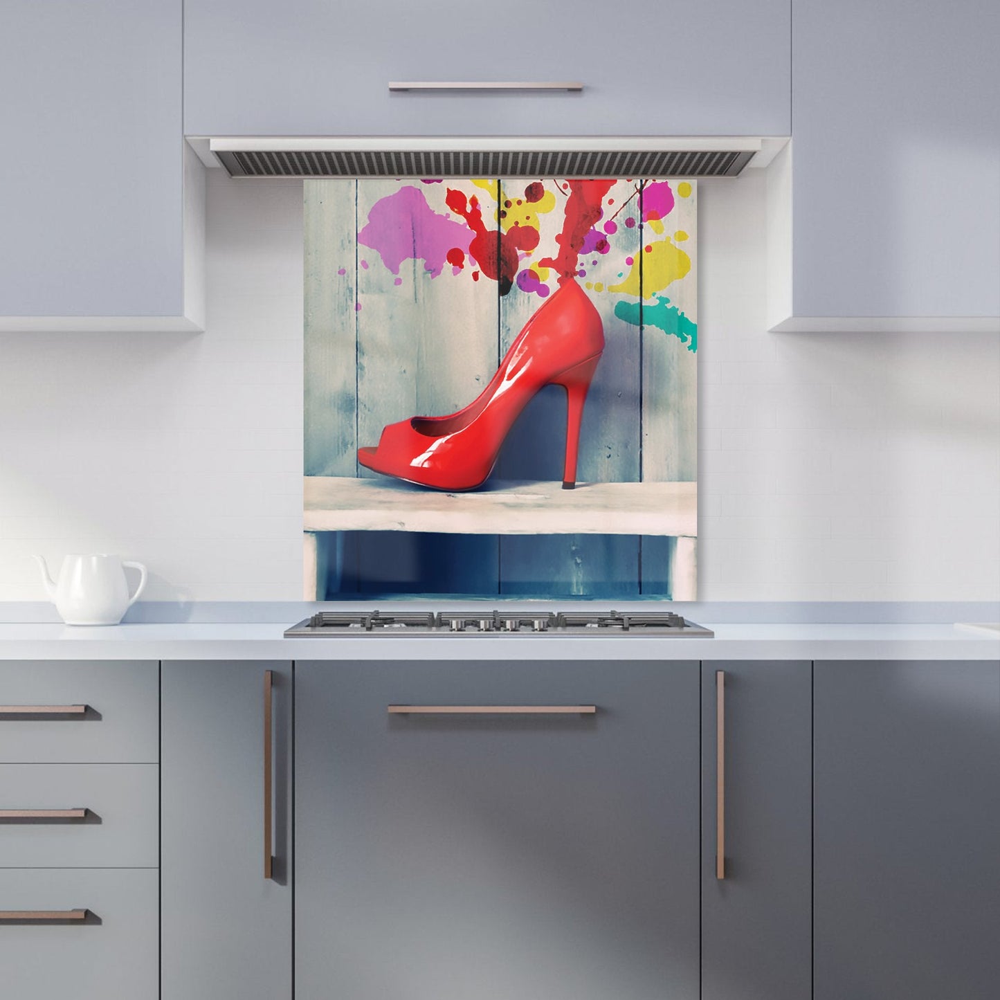 Retro Red Shoes Kitchen Splashback