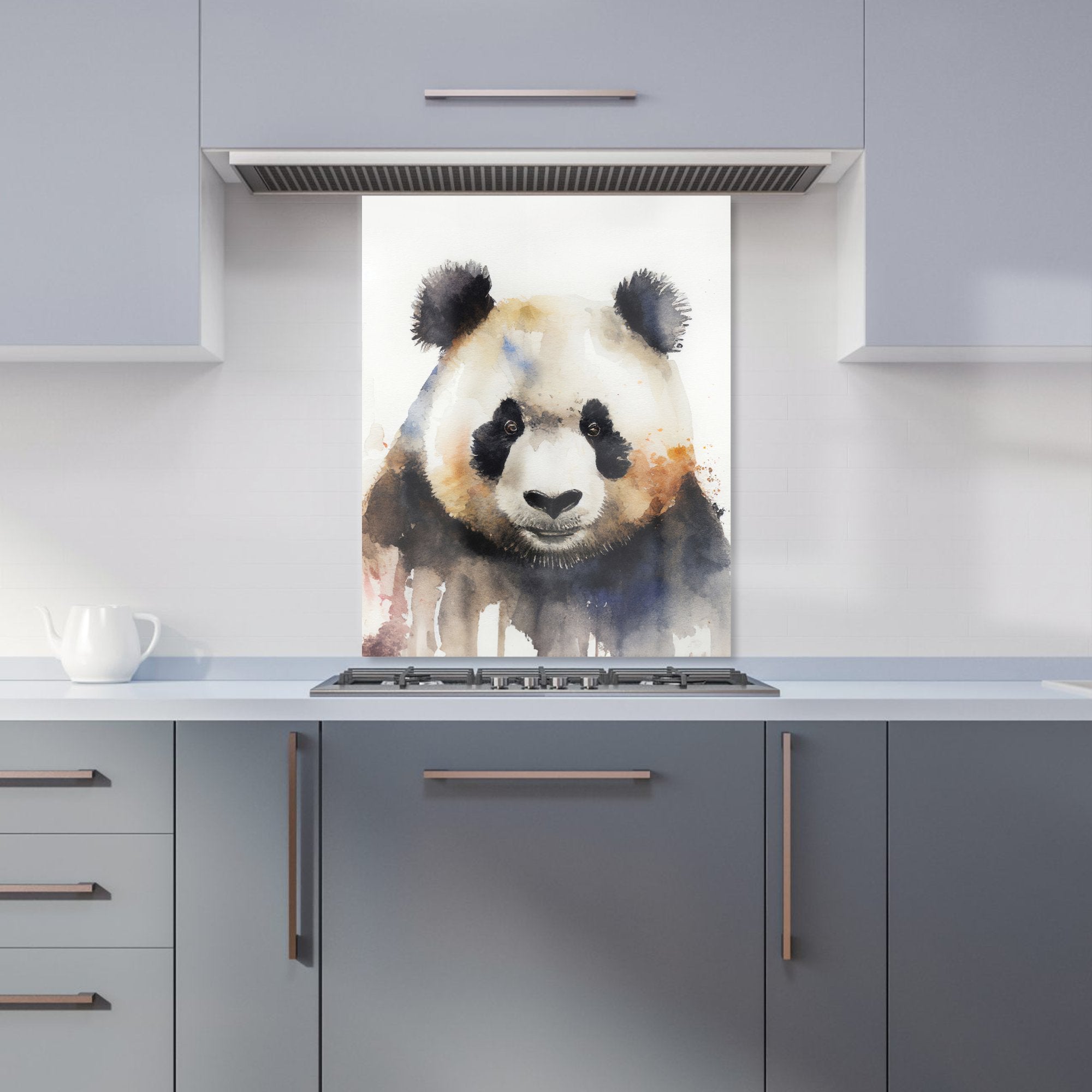 Panda Watercolour Kitchen Splashback