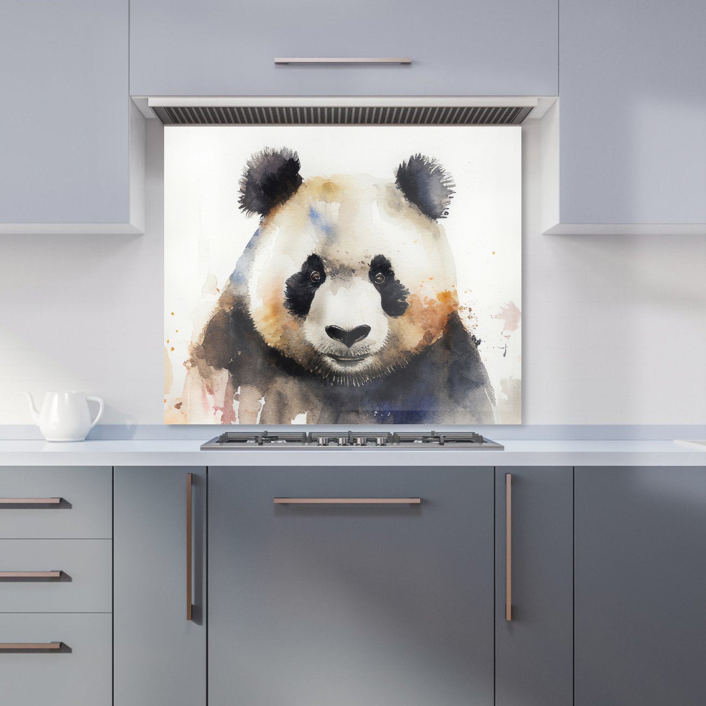 Panda Watercolour Kitchen Splashback