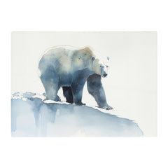 Polar Bear Watercolour Glass Chopping Board