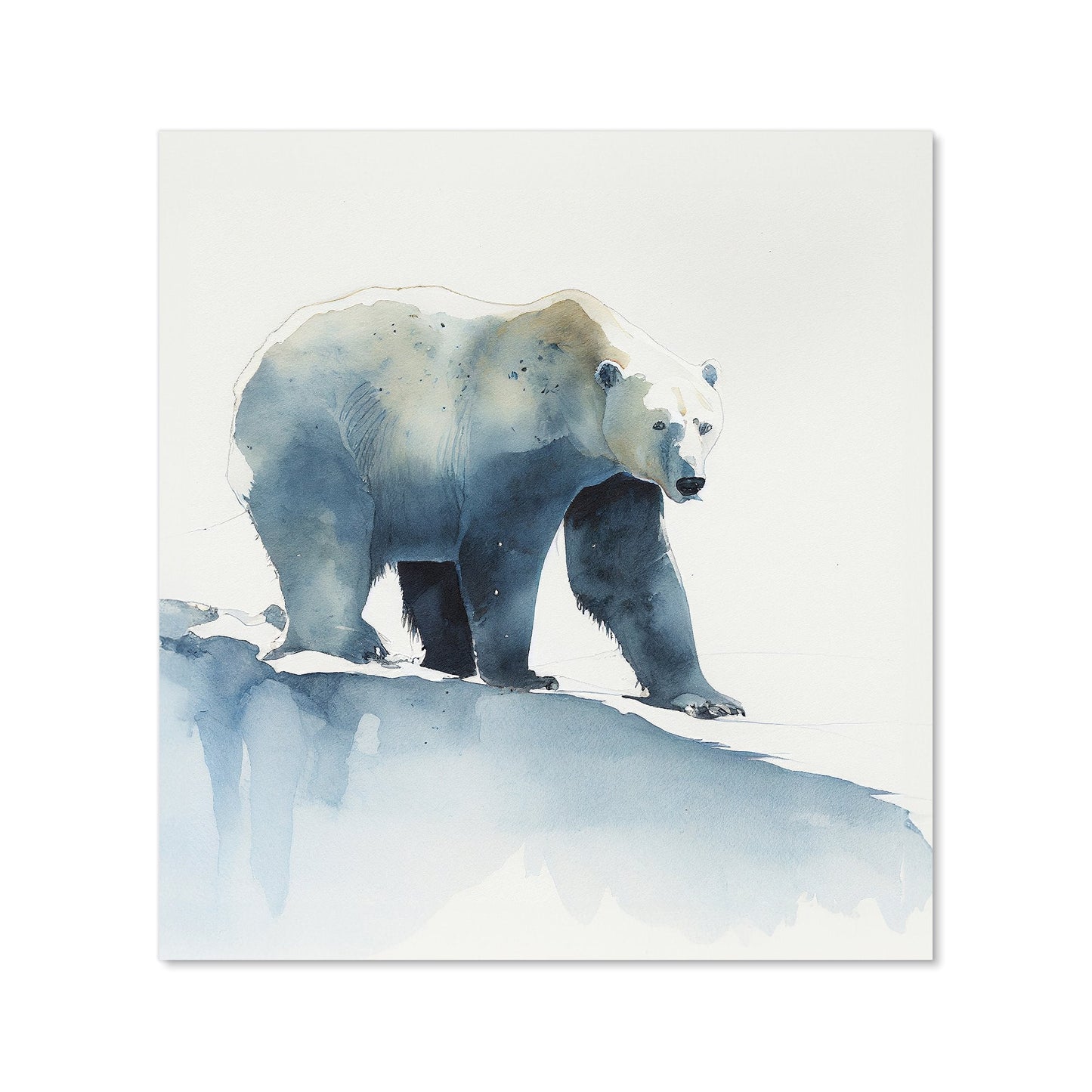 Polar Bear Watercolour Kitchen Splashback