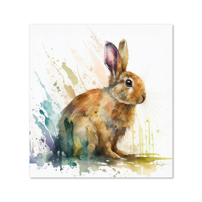 Rabbit Splash Watercolour Kitchen Splashback