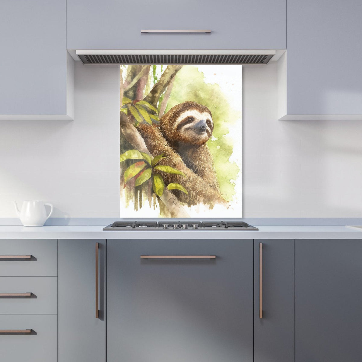 Sloth Watercolour Kitchen Splashback