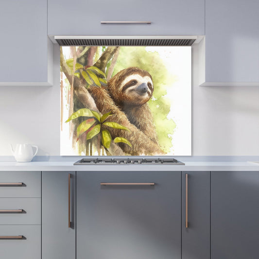 Sloth Watercolour Kitchen Splashback