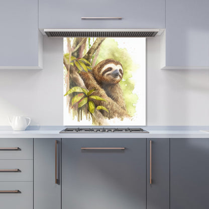 Sloth Watercolour Kitchen Splashback