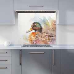 Mallard Watercolour Kitchen Splashback