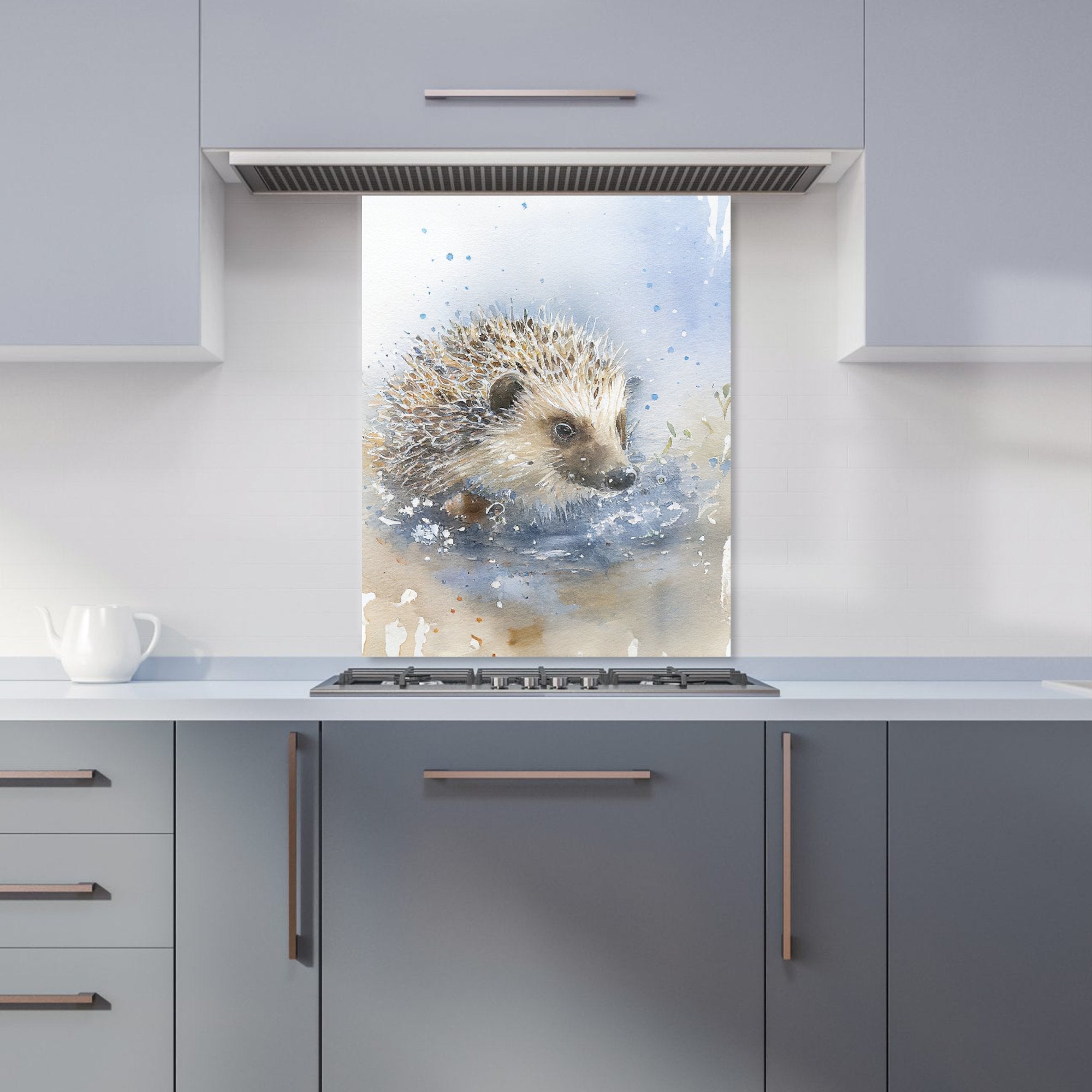 Hedgehog Watercolour Kitchen Splashback