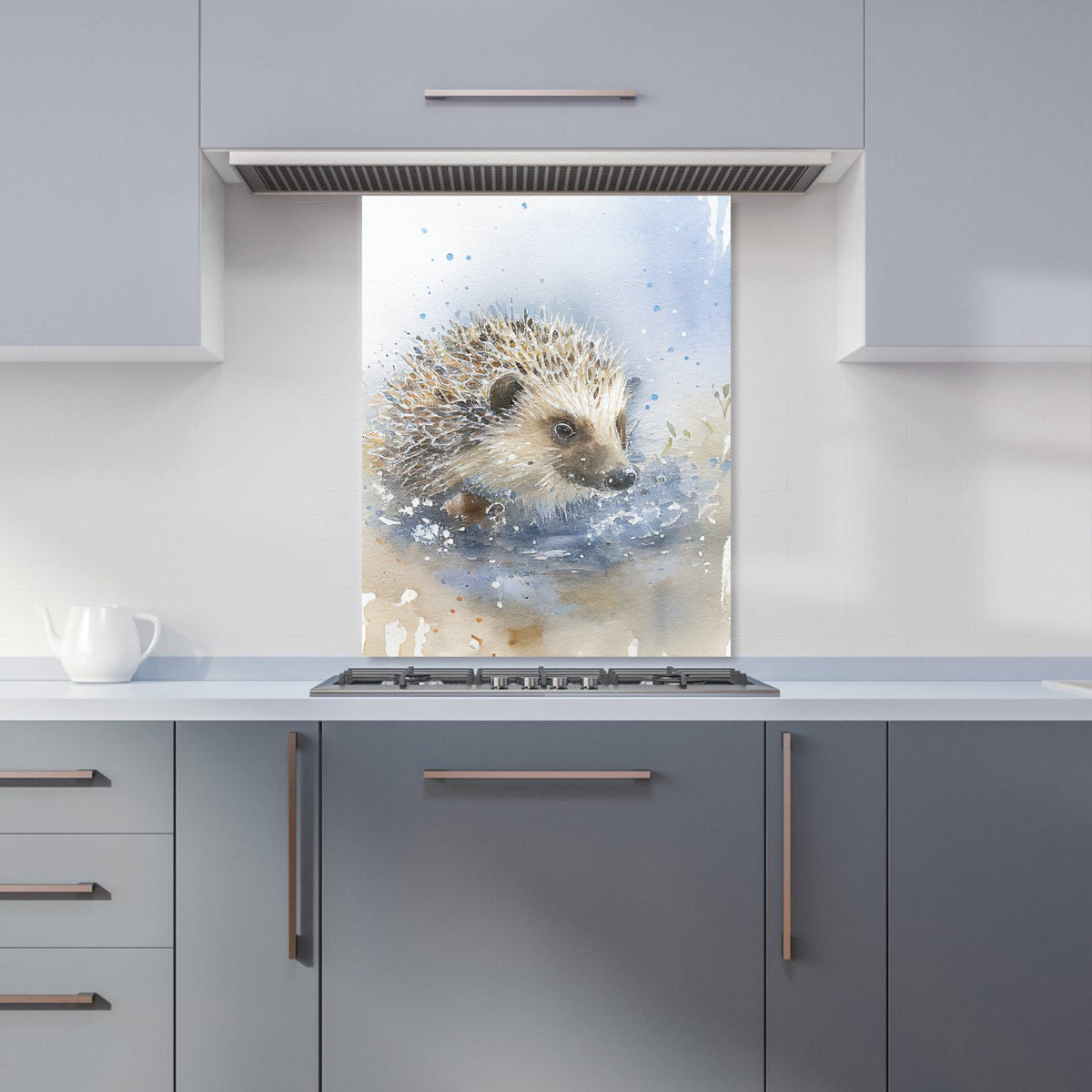 Hedgehog Watercolour Kitchen Splashback