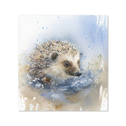 Hedgehog Watercolour Kitchen Splashback