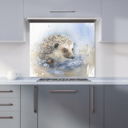 Hedgehog Watercolour Kitchen Splashback