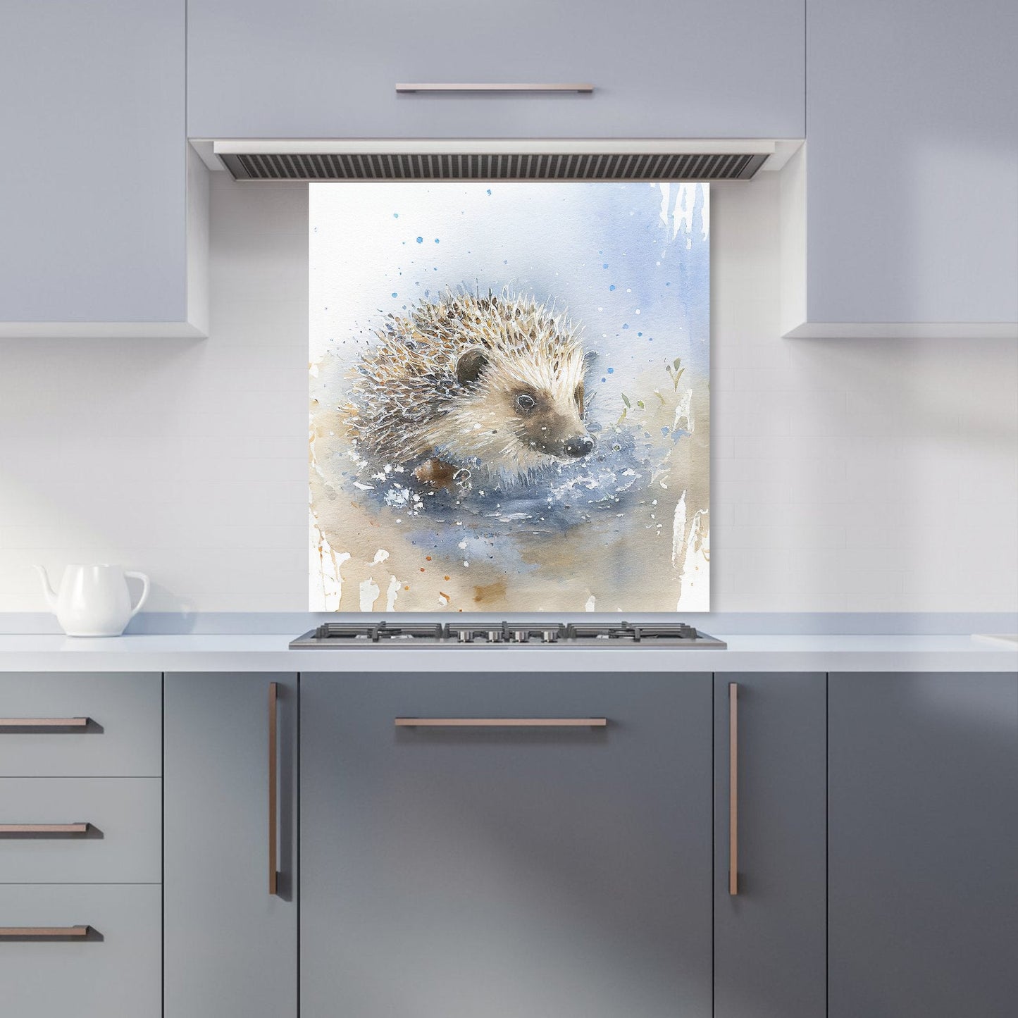 Hedgehog Watercolour Kitchen Splashback