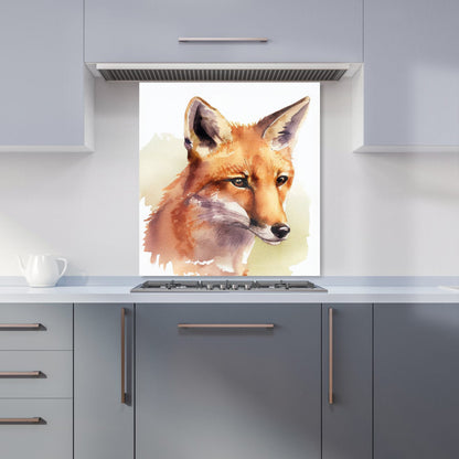 Fox Watercolour Kitchen Splashback