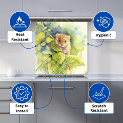 Dormouse Watercolour Kitchen Splashback