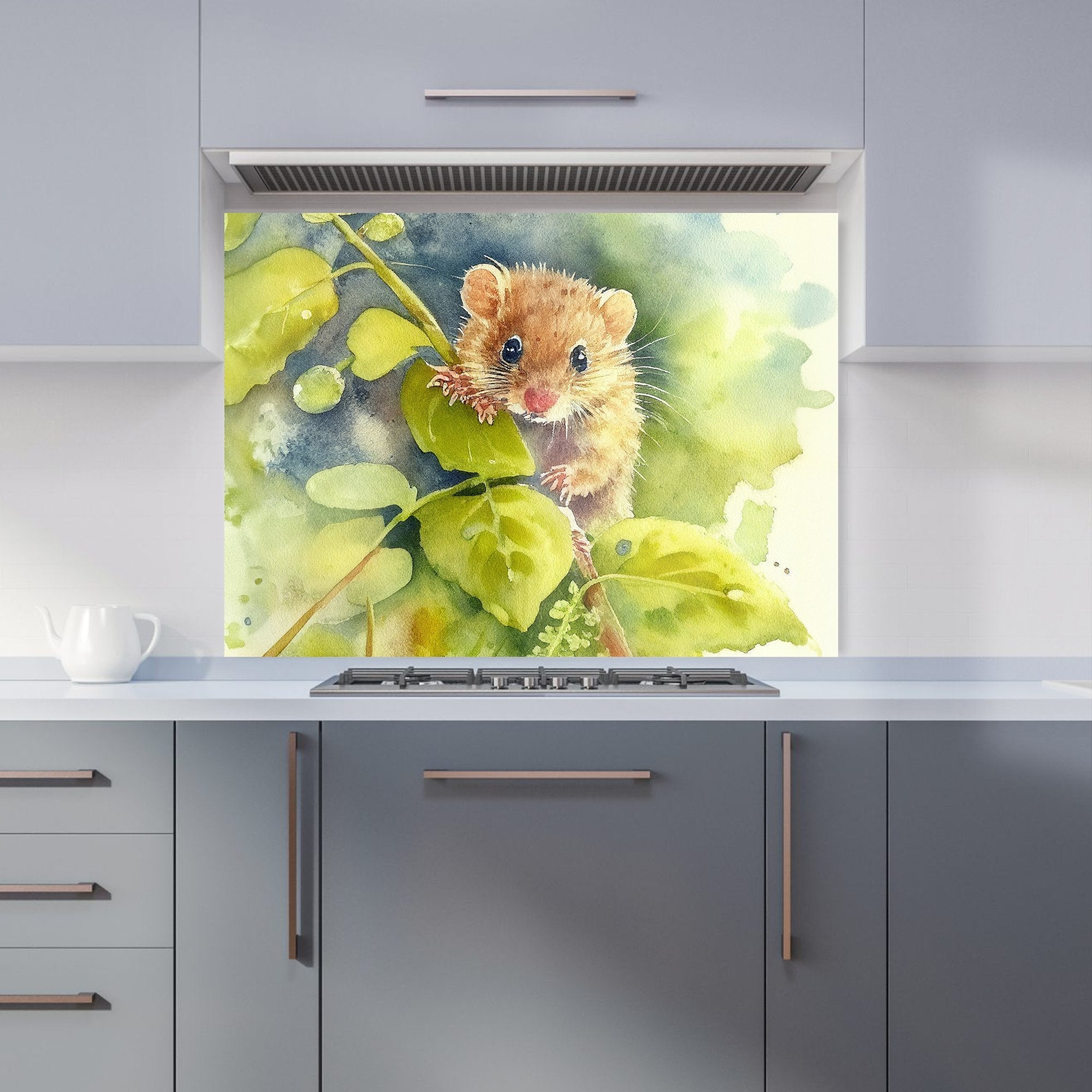 Dormouse Watercolour Kitchen Splashback