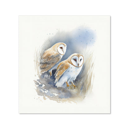 Barn Ano Owls Watercolour Kitchen Splashback