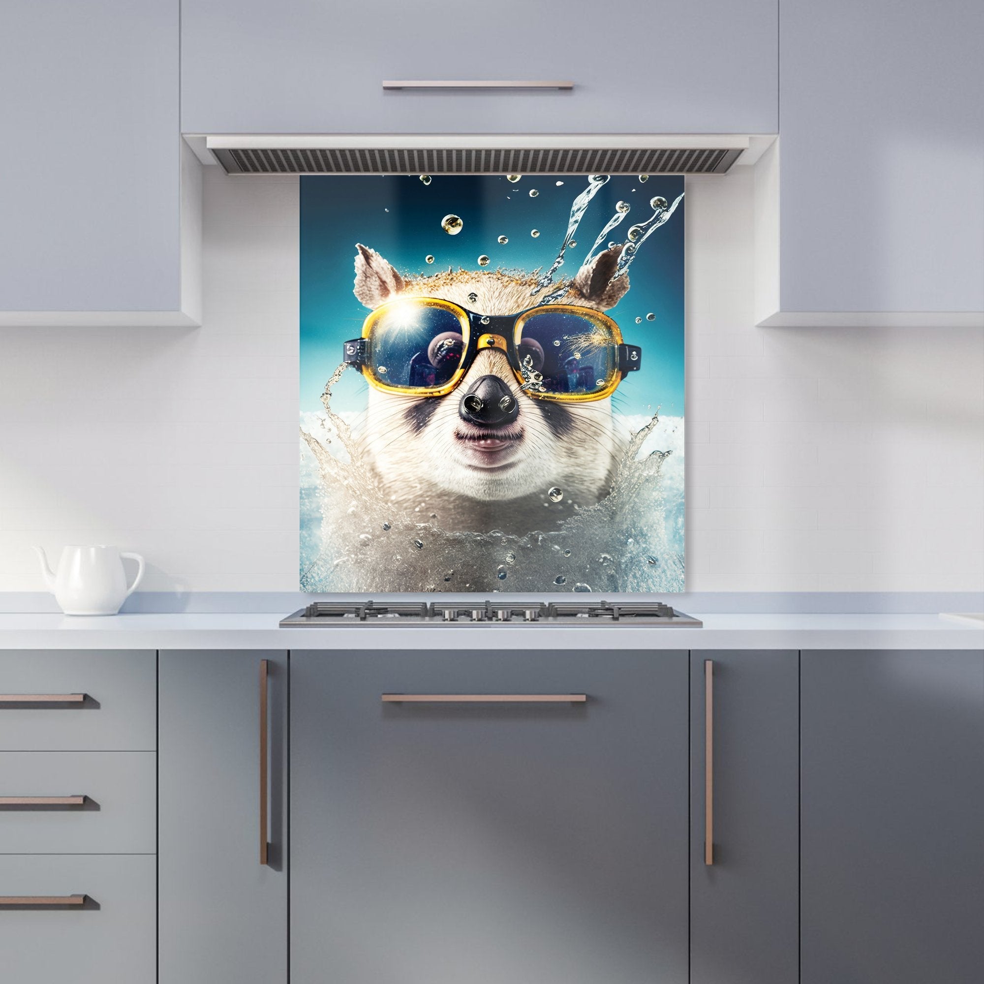 Dormouse With Glasses Splashart Kitchen Splashback