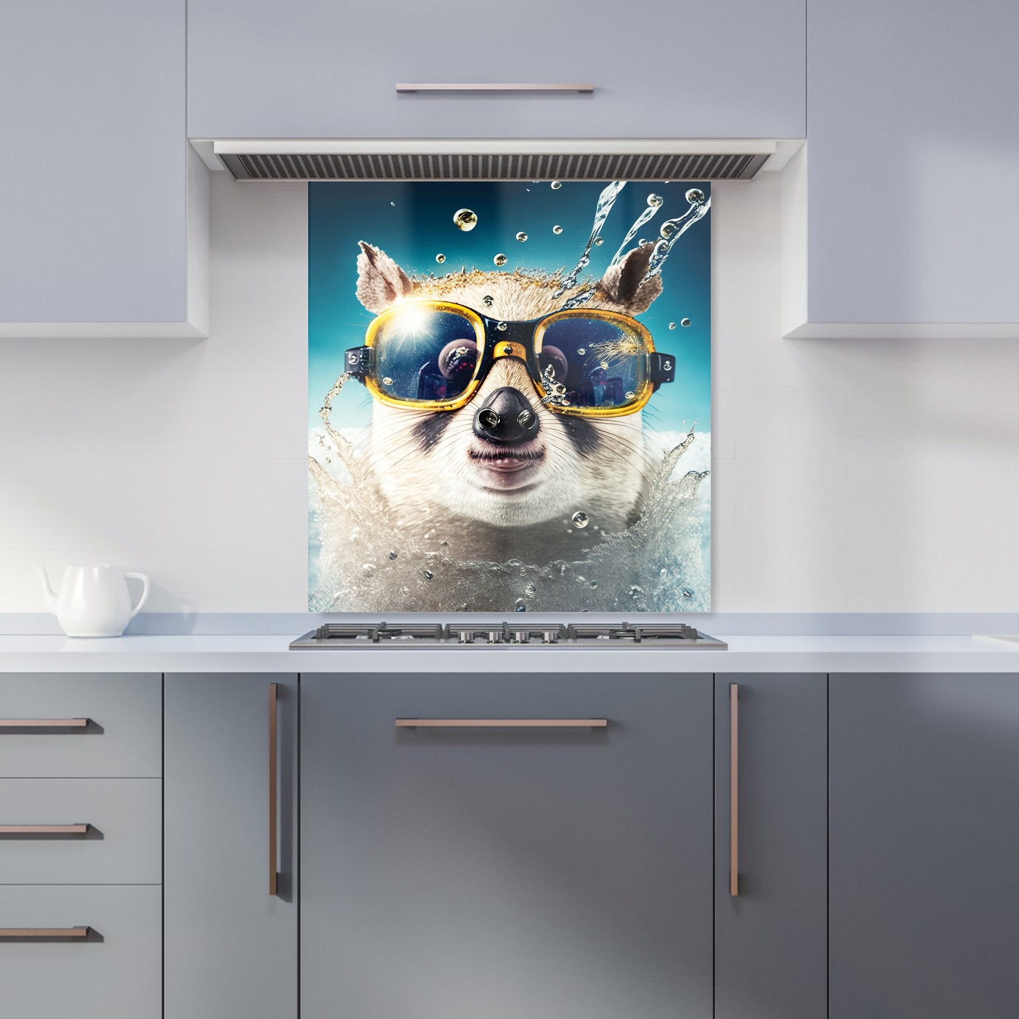 Dormouse With Glasses Splashart Kitchen Splashback
