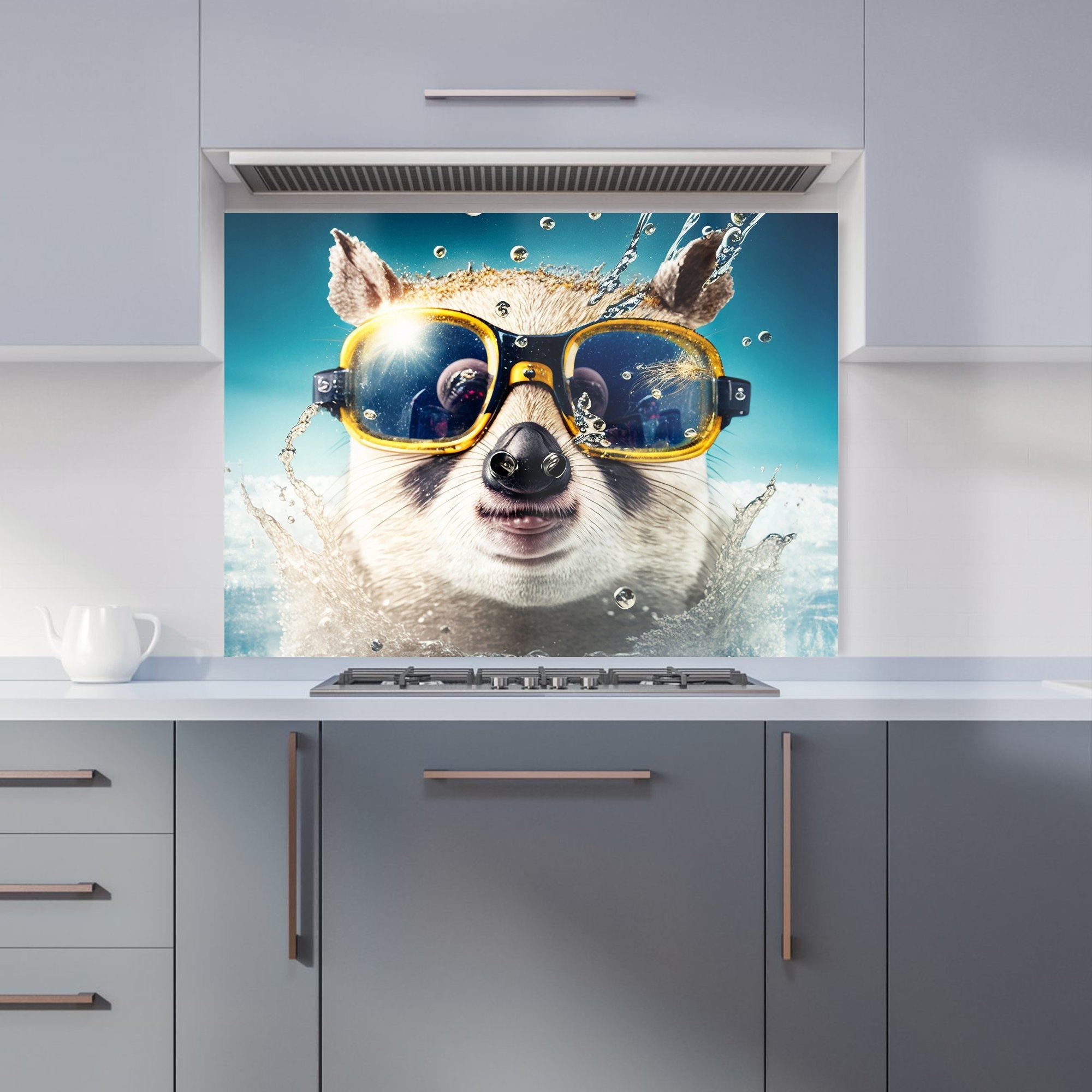Dormouse With Glasses Splashart Kitchen Splashback
