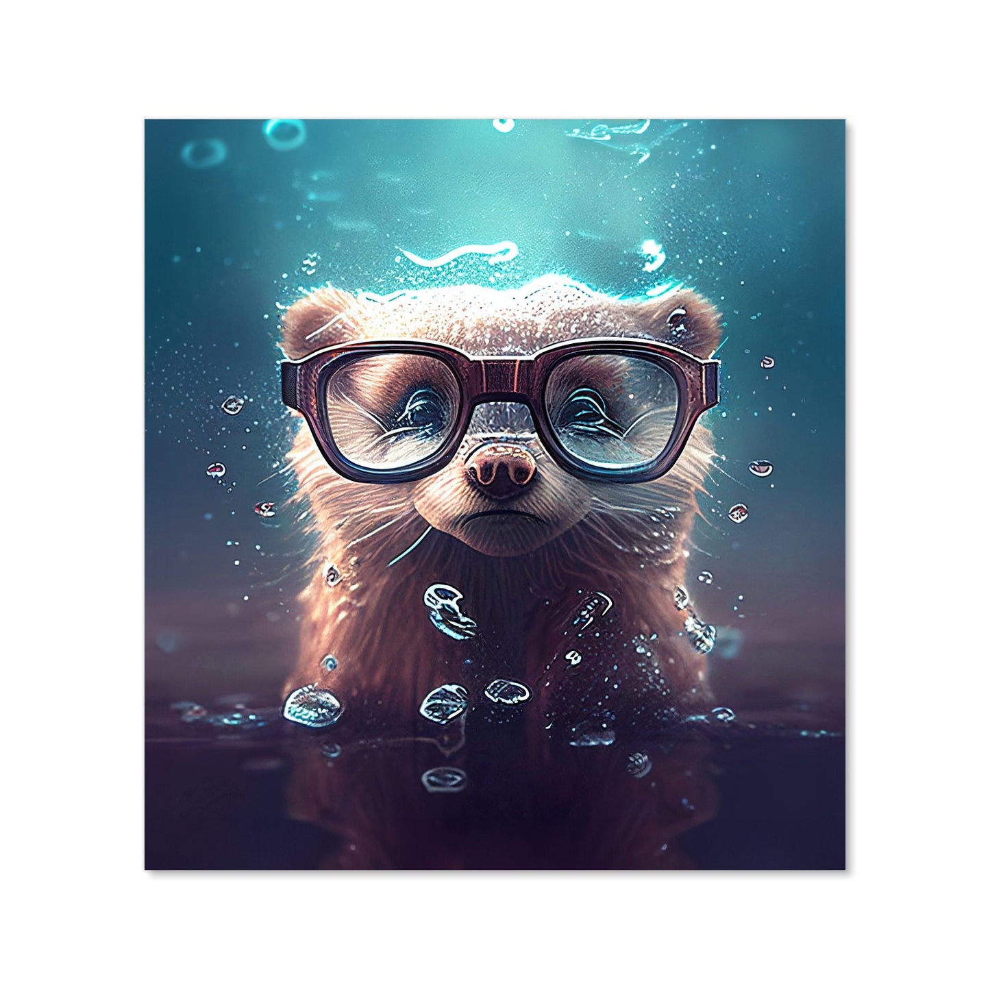 Ferret With Glasses Splashart Water Kitchen Splashback