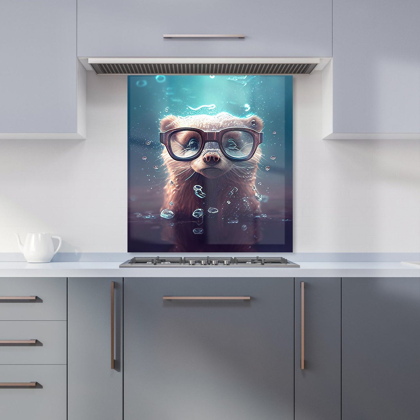 Ferret With Glasses Splashart Water Kitchen Splashback