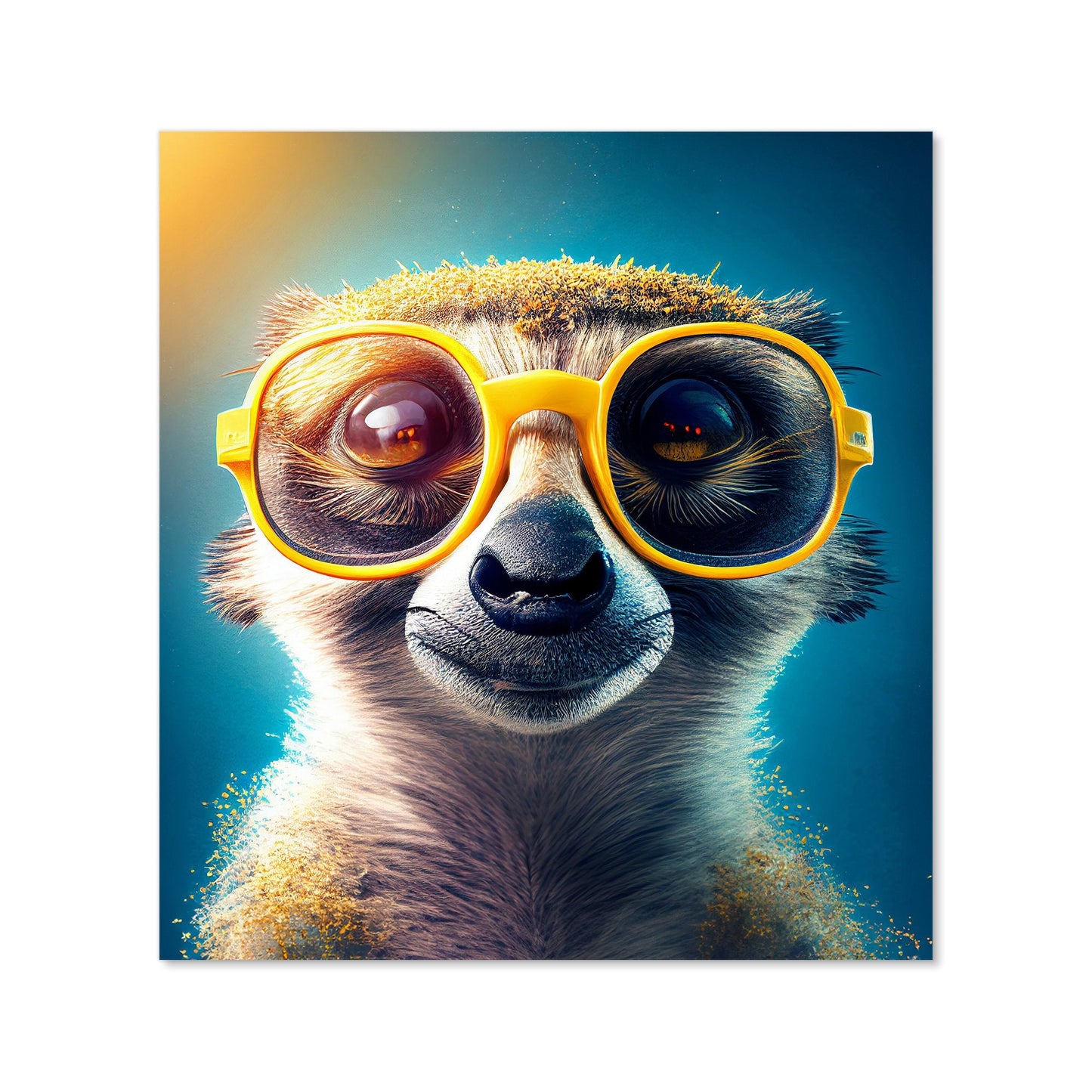 Meerkat With Glasses Splashart Kitchen Splashback