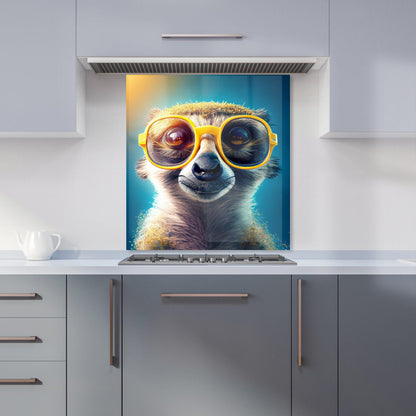 Meerkat With Glasses Splashart Kitchen Splashback