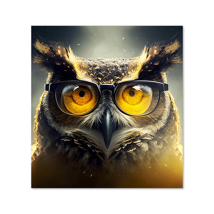 Owl With Glasses Splashart Kitchen Splashback