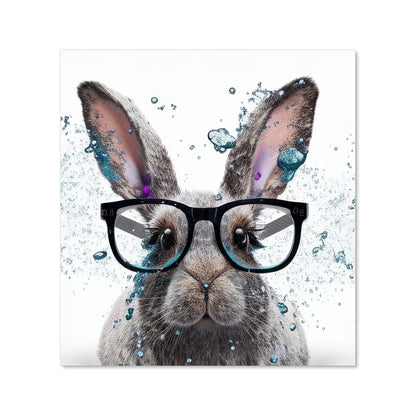 Rabbit With Glasses Splashart Kitchen Splashback