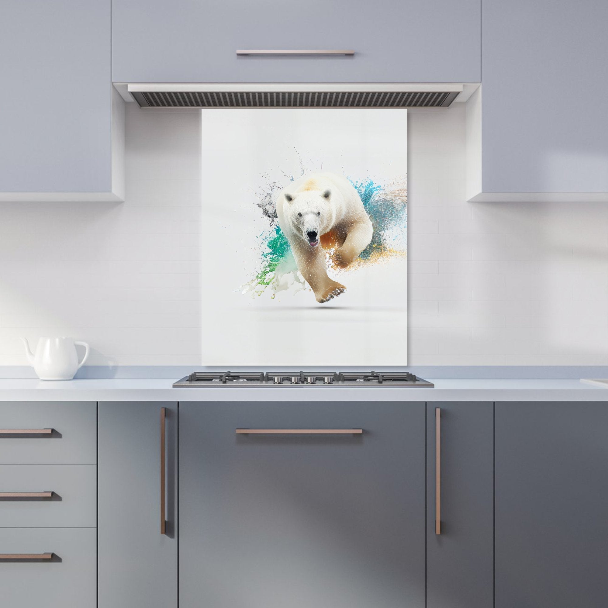 Charging Polar Bear Kitchen Splashback
