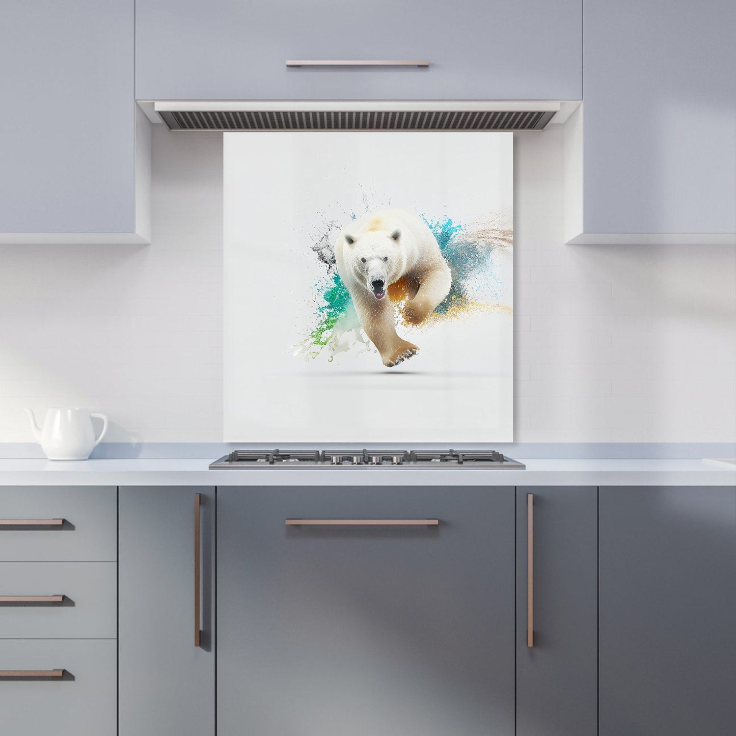 Charging Polar Bear Kitchen Splashback