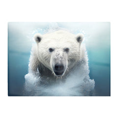 Polar Bear Splashart Glass Chopping Board
