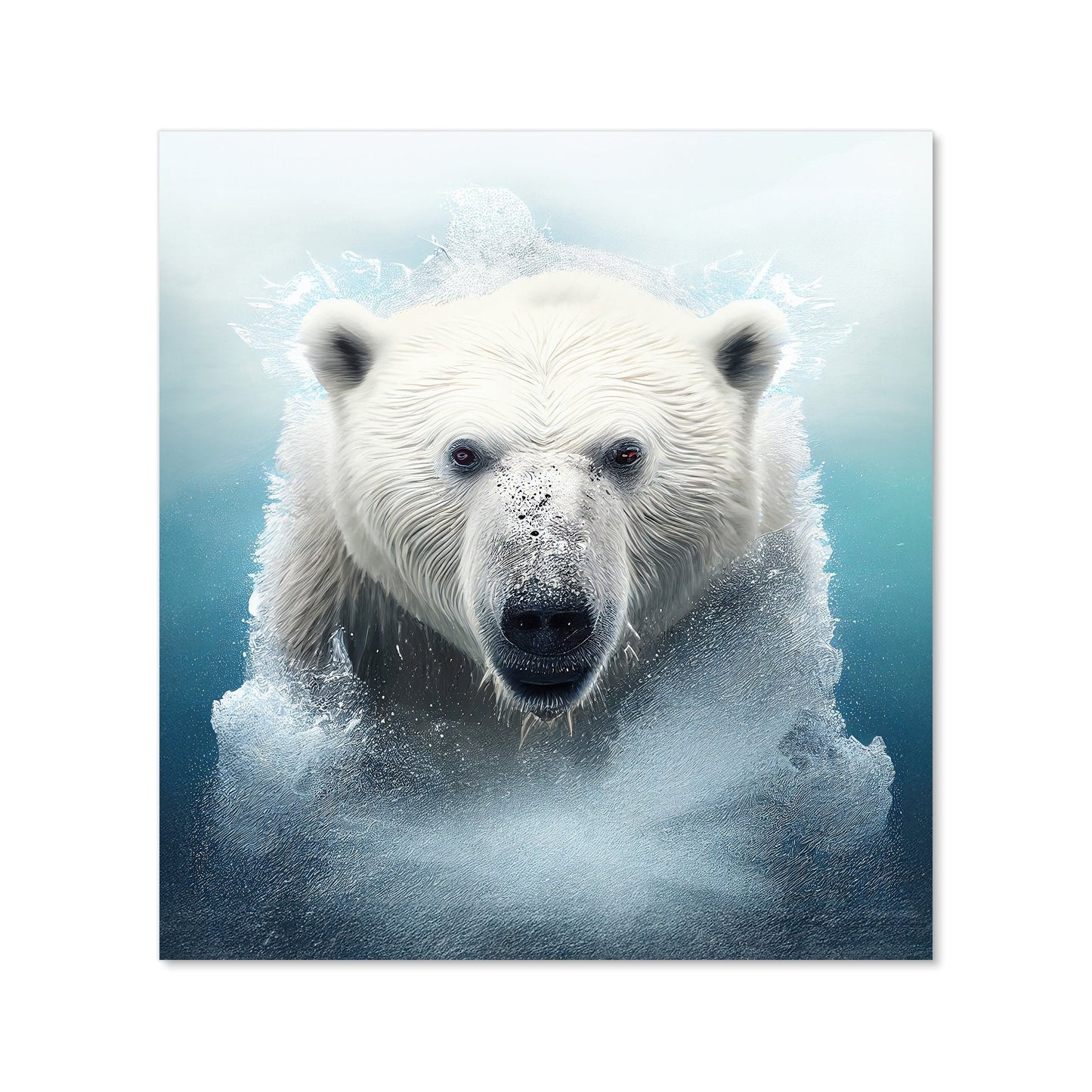 Polar Bear Splashart Kitchen Splashback