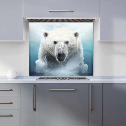 Polar Bear Splashart Kitchen Splashback