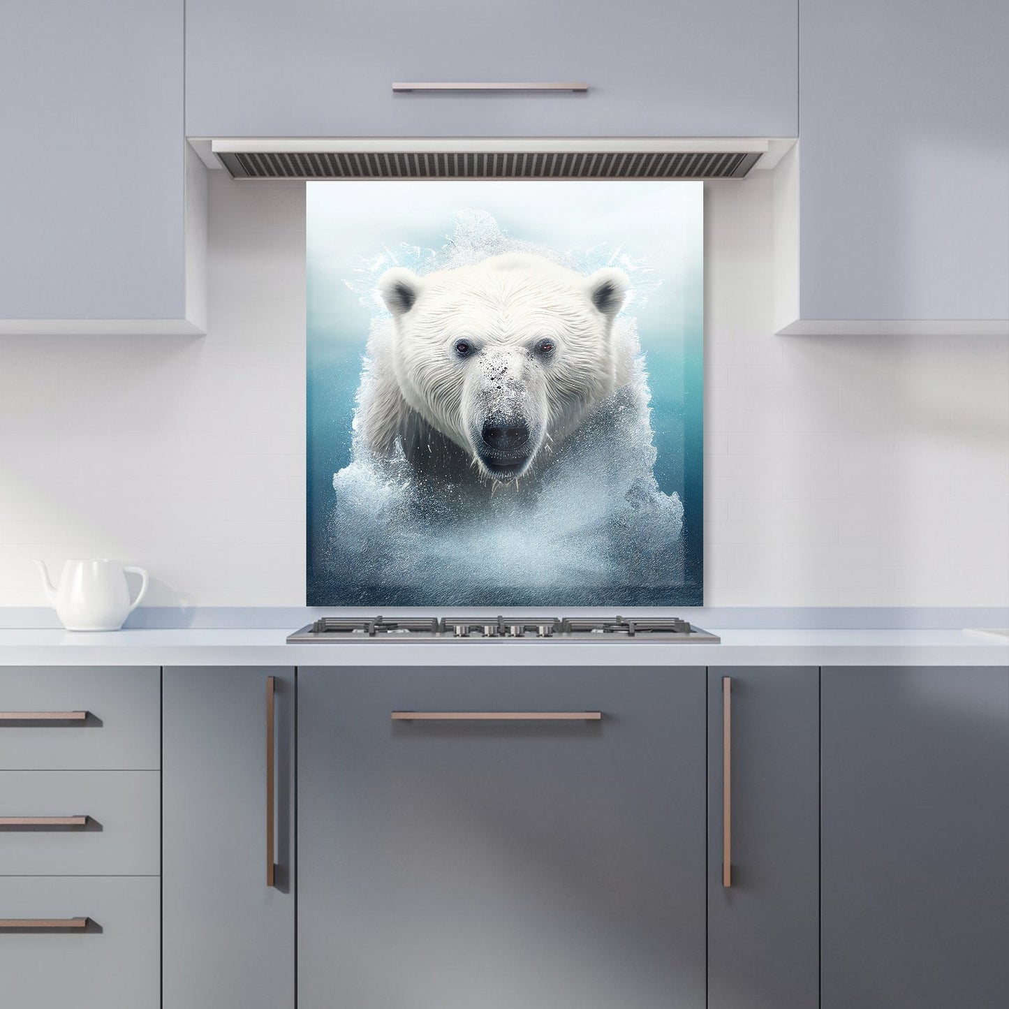 Polar Bear Splashart Kitchen Splashback