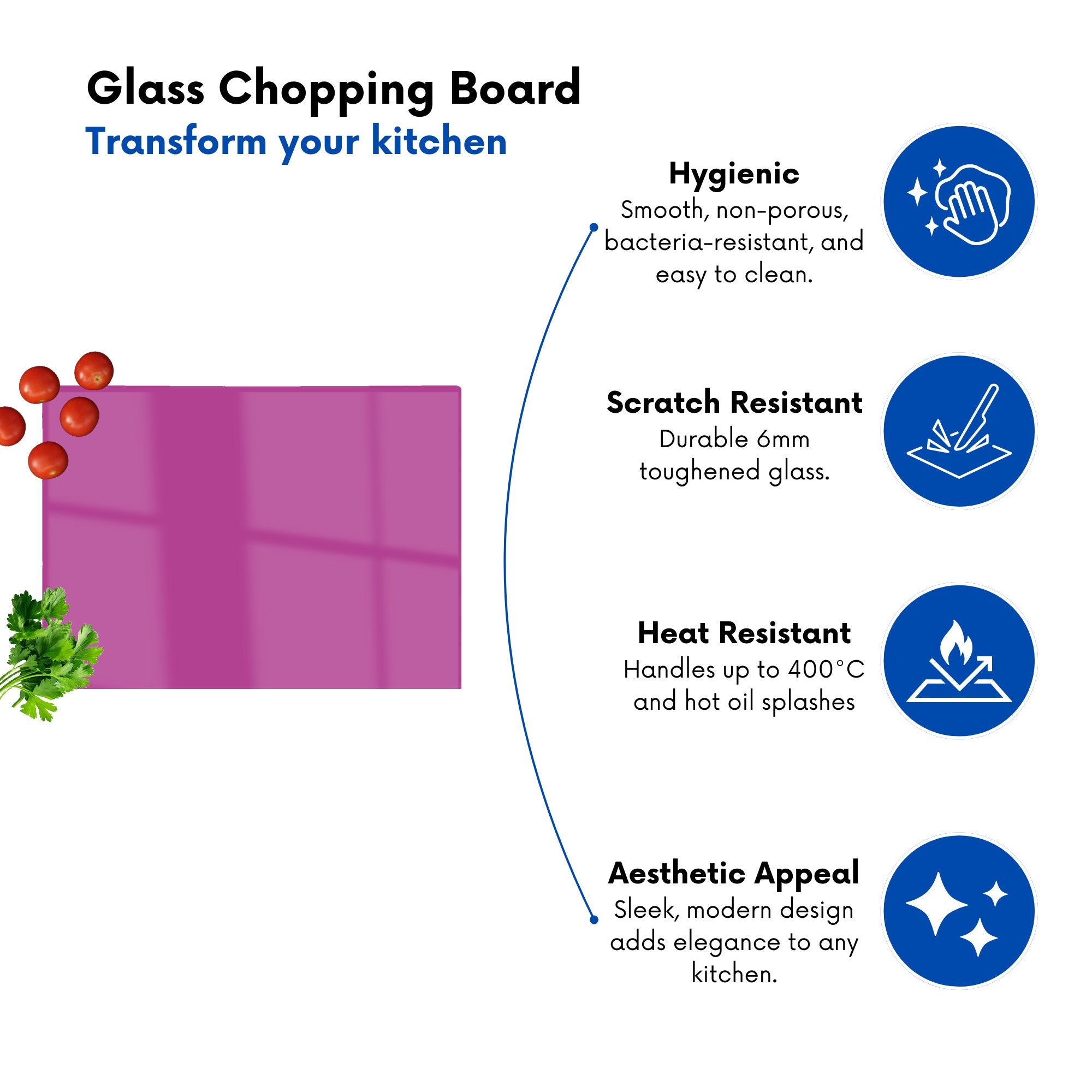 Fuchsia Plum Chopping Board