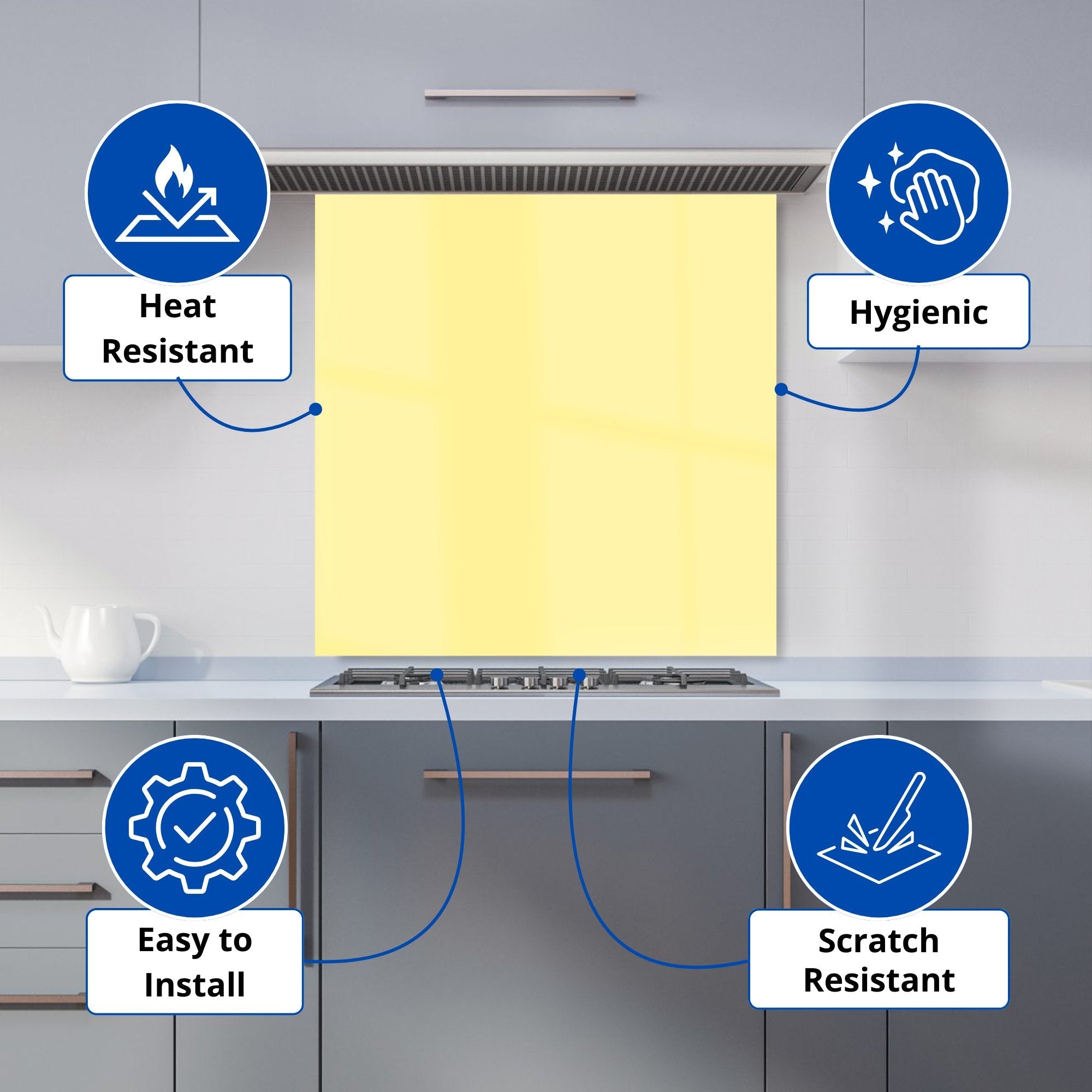 Sweetcorn Yellow Kitchen Splashback