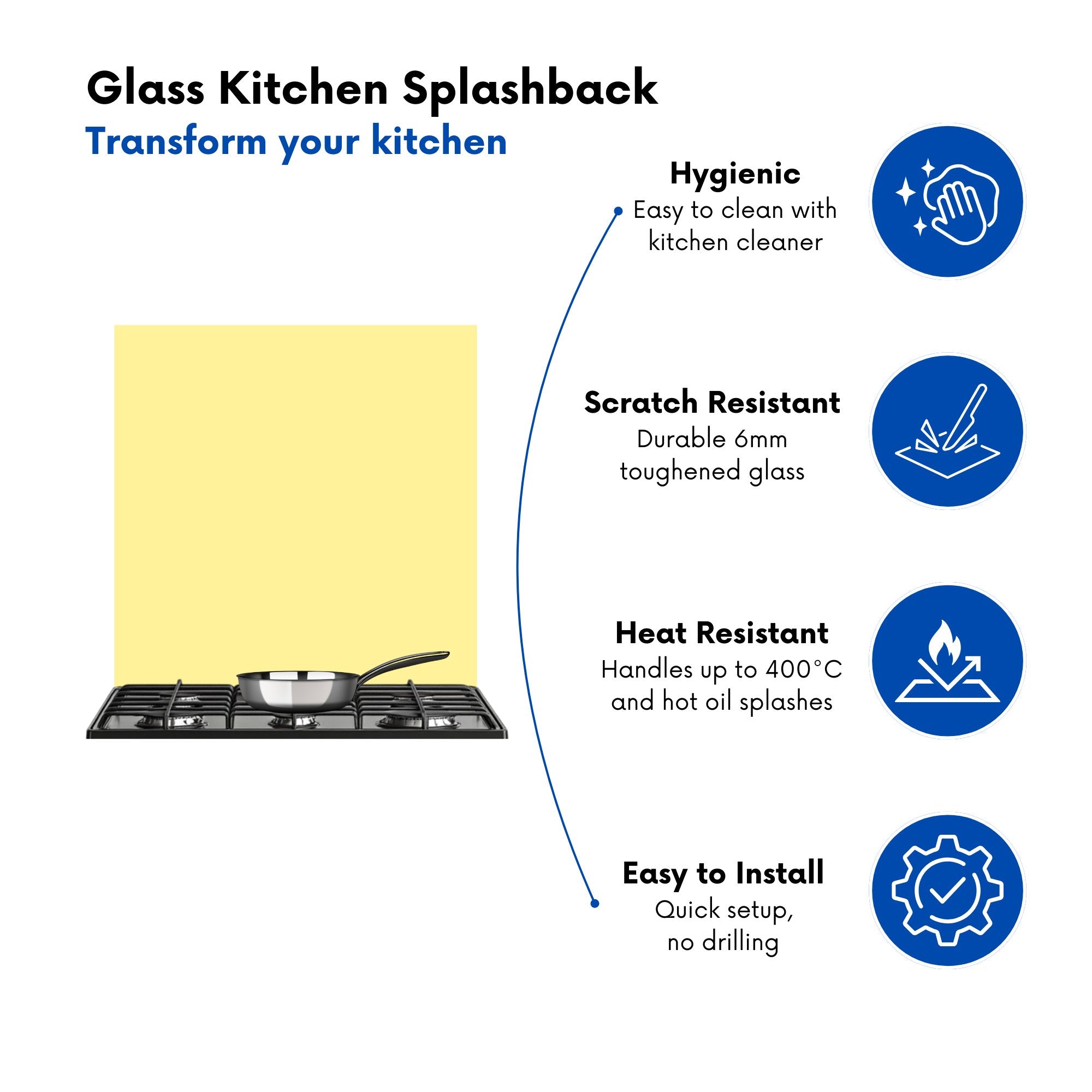 Sweetcorn Yellow Kitchen Splashback