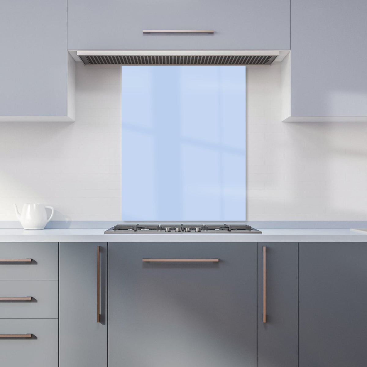 Pale Cornflour Blue Kitchen Splashback