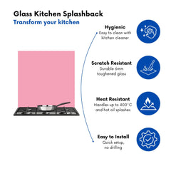 Baby Pink Kitchen Splashback