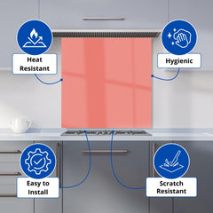 Coral Pink Kitchen Splashback